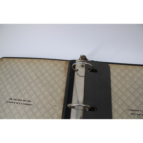 Vintage Black 3 Ring Binder US Government 93842 - Picture 4 of 10